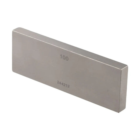 Pro Grade High Steel Gauge Block Set For Precise Measurements, 64 Hardness, 0.5-100mm Range, Ideal For Workshop Calibration And Inspection, Durable Metrology Tool For Hobbyists And Pros. 100mm steel gauge block, marked 100