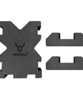 Two Height Foam Bench Rest with base, flexible for shooting, horizontal or vertical, foam guards against scratches, resists moisture.