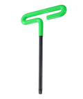Heavy Duty T Handle Hex Key Wrench T40 Torx Star 6 Point T Key Hexagon Wrenches Spanner Repair Tool With Cushion Grip For Durable High Torque And Rust Resistant Black Oxide Coated CR V Steel 160mm Long Arm, green handle