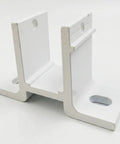 Outdoor Awning Bracket Aluminum Alloy Mounting Hardware With Bent Form Flat Base And Upright Side Plates Slotted Mounting Holes
