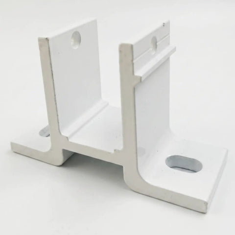 Outdoor Awning Bracket Aluminum Alloy Mounting Hardware With Bent Form Flat Base And Upright Side Plates Slotted Mounting Holes