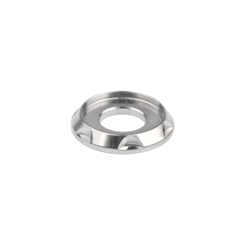Heavy Duty Titanium Spacer Washers M6 Set of 10, 6AL 4V Grade 5 Titanium Alloy, 14mm OD, 11mm inner groove, 2mm thick, silver finish, bike use
