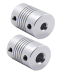 5mm To 8mm Flexible Couplings 5 Pack Aluminum Alloy Joint Connectors for NEMA 17 Stepper Motors RepRap 3D Printer and CNC Machines
