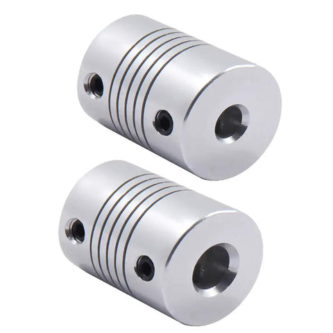 5mm To 8mm Flexible Couplings 5 Pack Aluminum Alloy Joint Connectors for NEMA 17 Stepper Motors RepRap 3D Printer and CNC Machines