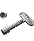 Fire Hydrant Water Spigot Key For Wall Faucets And Outdoor Hose Bibs, Universal Water Key Tool, silver metal with hexagonal end