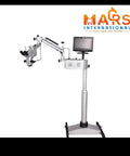 5 Step Dental Microscope Kit With Full Accessories and HD LCD Display Mobile Stand With Smooth Castors Articulating Arm Pro Grade Magnification for Precise Dental Exams and Procedures on mobile stand