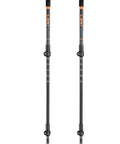 Lightweight Aluminum Backcountry Ski Poles With Adjustable 100-135 Cm, Speed Lock 2 Plus Locking, Aergon Air Extended Grip, Slim Design, Versatile Poles For Skiing And Snowboarding, Neon Orange Black Denim Blue Colorway