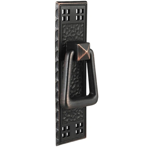 Vertical Mission Pull In Oil Rubbed Bronze For Cabinets And Drawers, elegant hardware with classic and modern style, single-hole mount