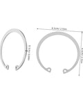 Stainless Steel C Type Snap Ring Set 5 Piece Retaining Clip Kit For Axles And Moving Parts showcasing two rings with dimensions