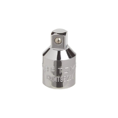 Three Eighths To One Half Inch Socket Adapter For One Half Inch Drive, Female To Male, Chrome Plated And Corrosion Resistant
