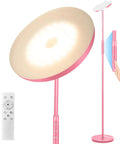 Dope Bright 40W LED Floor Lamp Torchiere With 4000 Lumens Stepless Dimming 2700K To 6500K RGB 24W Mood Light remote control