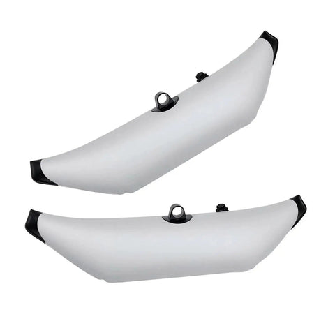 Inflatable Kayak Outrigger Stabilizer Accessory For Paddling Pros, PVC Construction, Secure Ferrule Lock, side view of two stabilizers