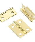 Set Of 10 Mini Cabinet Drawer Butt Hinge Connectors With Screws, Solid Brass Hinges For Wooden Boxes And Small Drawers, Durable Hardware Kit