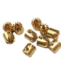 Mini Bevel Gear Set 90 Degree Pinion Cone Gear With Ten Teeth, One To One Ratio, neatly arranged on a white surface.