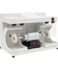 Heavy Duty Dual Head Bench Grinder With Adjustable Dust Guards Rock Solid 3000 RPM Variable Speed Buffing Machine with cloth wheels.