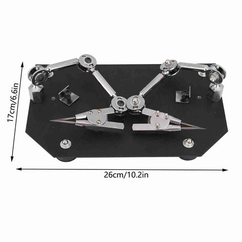 Heavy Duty Auxiliary Jewelry Welding Work Clip With Angle Adjustable Third Hand for precise soldering tasks in workshop, 26cm x 17cm.