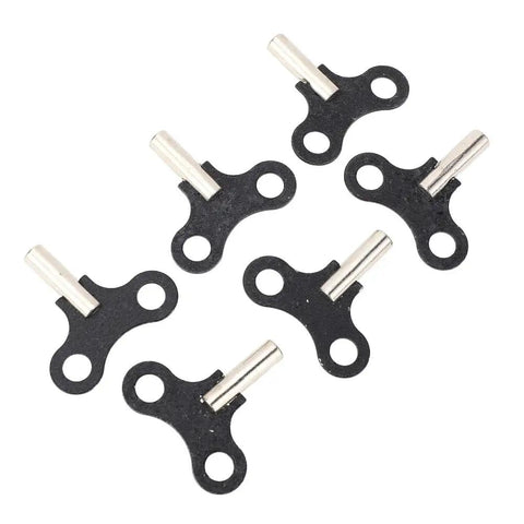 Six Pack Two Inch Steel Clock Winding Keys For Floor Clocks Durable Precision Replacement Parts Displayed
