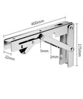 Detailed view of Four Pack Folding Shelf Brackets Built To Last Heavy Duty Wall Mount Triangle Design For Floating Shelves And Desks