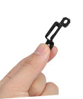 Hand holding a black adjustable cabinet fastener bracket from the 30 Pack Hidden Furniture Connectors And Adjustable Cabinet Fastener Brackets For Wardrobes And Sofas Offer Invisible Shelf Joining Hardware To Keep Your Gear Solid As A Rock And Blast That Sneaky Rattle With No Sweat Tool Free Install.