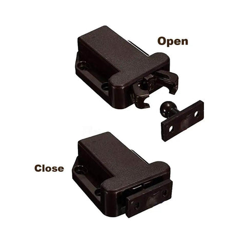 Push To Open Touch Latch 8 Pack With Self Locking Rebound Mechanism For Cabinets And Drawers Easy Install With Screws Open Catch Lock