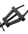 No Fuss Heavy Duty Motorcycle Chain Tensioner And Adjuster Tool Crafted From Solid Steel, black, adjustable design for quick bike tuning.