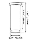 Diagram of stainless steel clevis pin from Footpeg Mounting Pins Kit With Clevis Pin, Spring Washer And Retaining Ring For Harley