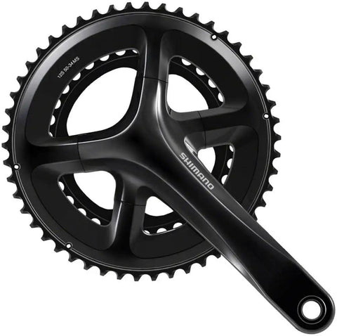 105 12 Speed Crankset FC RS520 Black 165mm Arm 50 34T Chainrings 110mm Bolt Circle Four Bolt Sweet Shifting