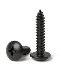 Heavy Duty Truss Head Screws In A 20 Pack Size 12 By 2 Inches Of Premium 304 Stainless Steel With A Tough Black Oxide Coating