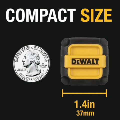 Beefy USB Wall Charger Block With Angled Dual Ports 12W Foldable Plug Compact Cube next to US quarter showing 1.4 inch size