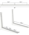 Heavy Duty Mini Split Wall Mounting Bracket For Outdoor Ac Condensers 9K To 36K Btu Support Rack dimensions 36x18 inches.
