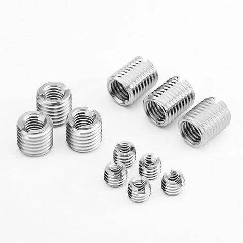 Heavy Duty 302 Stainless Steel Threaded Inserts Set Built Tough Includes Thread Adapters, displayed on a white background.