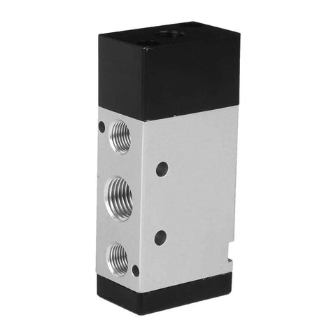 Industrial Pneumatic Solenoid Valve For Air Control, 2 Position 5 Way Aluminum Alloy Body, G3 8 Inch Ports, Model 4A310-10
