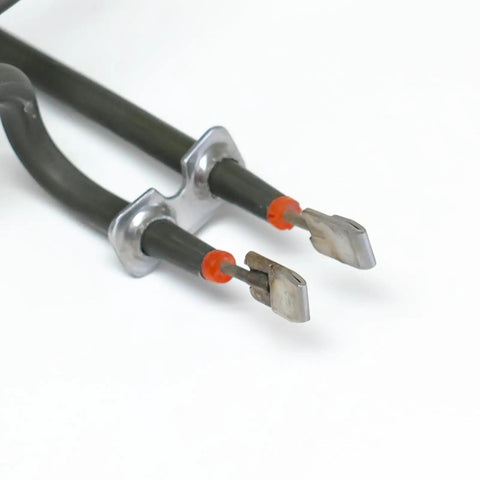 Heavy Duty 8 Inch Electric Stove Surface Burner Heating Element for 240V Range Cooktop terminals view with red insulation.