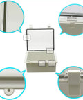 Outdoor IP65 ABS Plastic Junction Box With Clear Hinged Cover For Easy DIY Install Weatherproof Electrical Enclosure open view