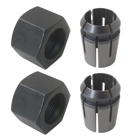 Two Pack Router Collet Replacement Kit One Half Inch Upgraded Beefed Up For Dewalt DW616 DW618 Series And MRC23EVS Models
