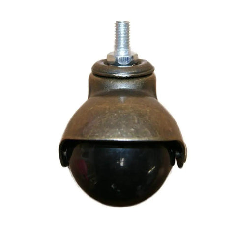 Top Rated Antique Brass Two Inch Ball Casters Set Of Four With Quick Connect M8 Threads For Silent 360 Degree Swivel Wheels.