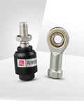 Floating Fisheye Joint Male Thread M12x1.25 And Female Rod End Ball Head For Pneumatic Cylinders Universal Mounting Knuckle Bearing Heavy Duty Industrial Grade One Piece, shown with ball joint