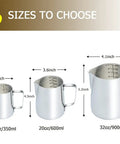 Three sizes of Milk Frothing Pitcher 20 Oz Stainless Steel Espresso Steaming Pitcher With Decorating Pen For Latte Art