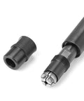 Heavy Duty Air Angle Die Grinder Featuring Ultra Light 15 Cm Handle showing tool chuck and collet for enhanced performance.