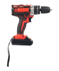 Heavy Duty Cordless Power Drill Featuring Variable Speed Trigger And Slick Ergonomic Handle Includes Plug And Play 1200 Mah Battery side view