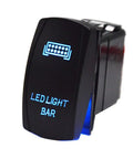 Beefy Blue Backlit 5 Pin 20A 12V Rocker Switch For LED Light Bar Off Road Lighting Universal Fitment For UTV ATV Truck And Motorcycle with blue LED face