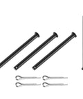 4 Pack M6 x 80mm Single Hole Clevis Pins With Black Finish For Quick Connects Heavy Duty Hardware For Mechanical Linkages Suspension Hinges Rigging Lifting Gear Farm Aviation And Construction Projects, with split pins