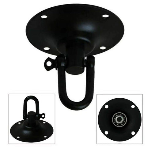 Beefy Stainless Steel Speed Bag Swivel Kit With 360 Degree Ball Bearing Rotation Universal 4 Bolt Base Quick Change Pin Heavy Duty Speed Bag Platform Hardware For Boxing Home Gym, black