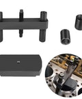 Pro Grade Upgraded Cylinder Liner Press Installer Tool For Cummins ISX X15 Engines, Flat Top And Grooved Top Liner Compatible, Replaces 3164606 And 3162461, Heavy Duty Liner Installer, Beefed Up For Max Durability, black steel tool set
