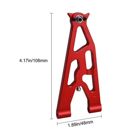 Beefy 6061-T6 Aluminum Front Lower Suspension Arm 4.17in x 1.89in for 1/10 Losi Baja Rey Desert Truck Upgrade Parts LOS234004 Red CNC