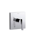 Rite-Temp Valve Trim With ADA Lever Handle And Red Blue Temperature Indexing For Precise Shower Temp Control in chrome finish