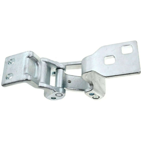 Right Passenger Side Back Door Hinge Set 2 Pack Upper And Lower Chrome Hinges For 270 Degree Swing Models displayed, close-up view