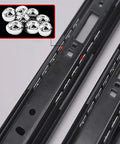 Butter Smooth Full Extension Drawer Slides One Pair Soft Close Ball Bearing Side Mount Runners With Effortless Push To Open Operation Heavy Duty Cabinet Hardware For Daily Grind showing ball bearings and track details.