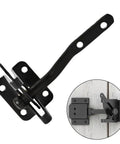 Heavy Duty Automatic Gate Latch Featuring Tough As Nails Self Actuating Mechanism And Secure Padlock Loop Built For Up To 144Mm Gates Straight Forward DIY Hookup Always Locked shown from above