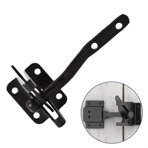Heavy Duty Automatic Gate Latch Featuring Tough As Nails Self Actuating Mechanism And Secure Padlock Loop Built For Up To 144Mm Gates Straight Forward DIY Hookup Always Locked shown from above